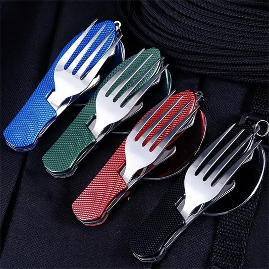 Foldable Multi-Functional Camping Utensil Set